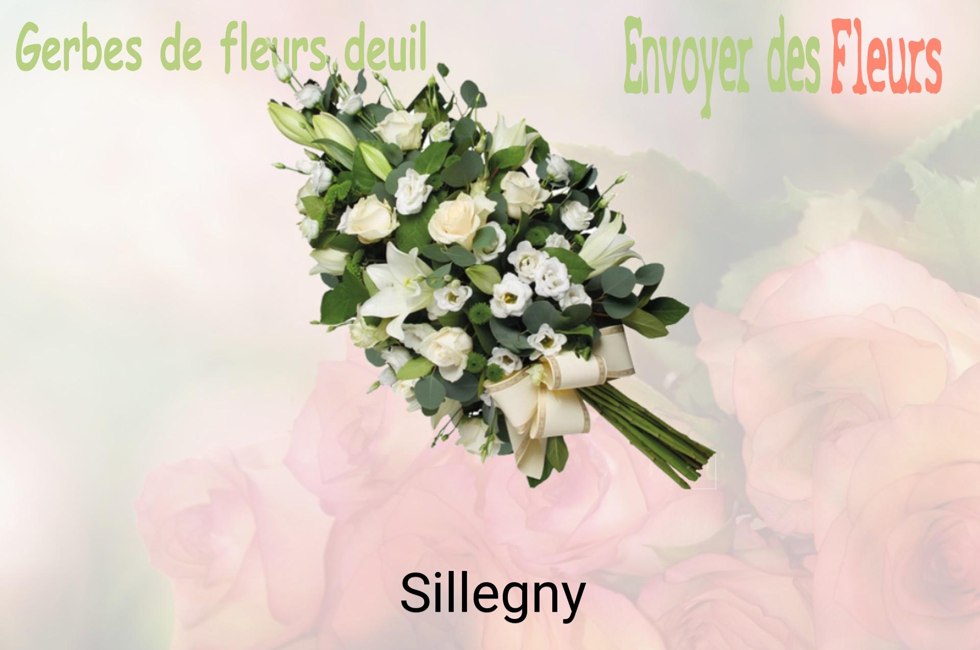 Gerbe de fleurs de deuil livrée à Sillegny